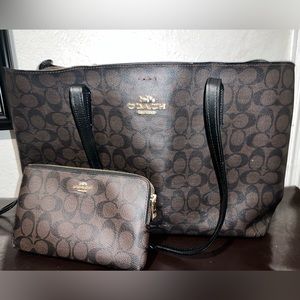Coach tote & wallet